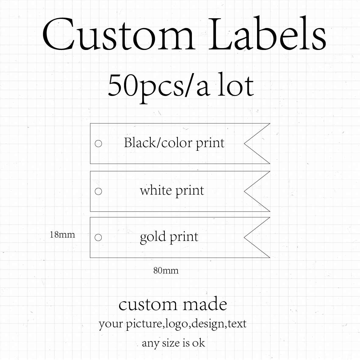 Commercial Printing Products - 50pcs-Bar Label Customization Party Invitation Print