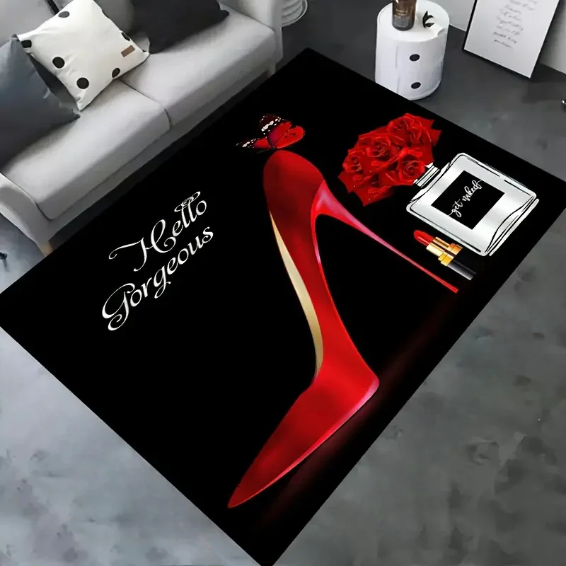 Red High Heel Print Area Rug,  - Commercial Printing Supplies avis et prix
