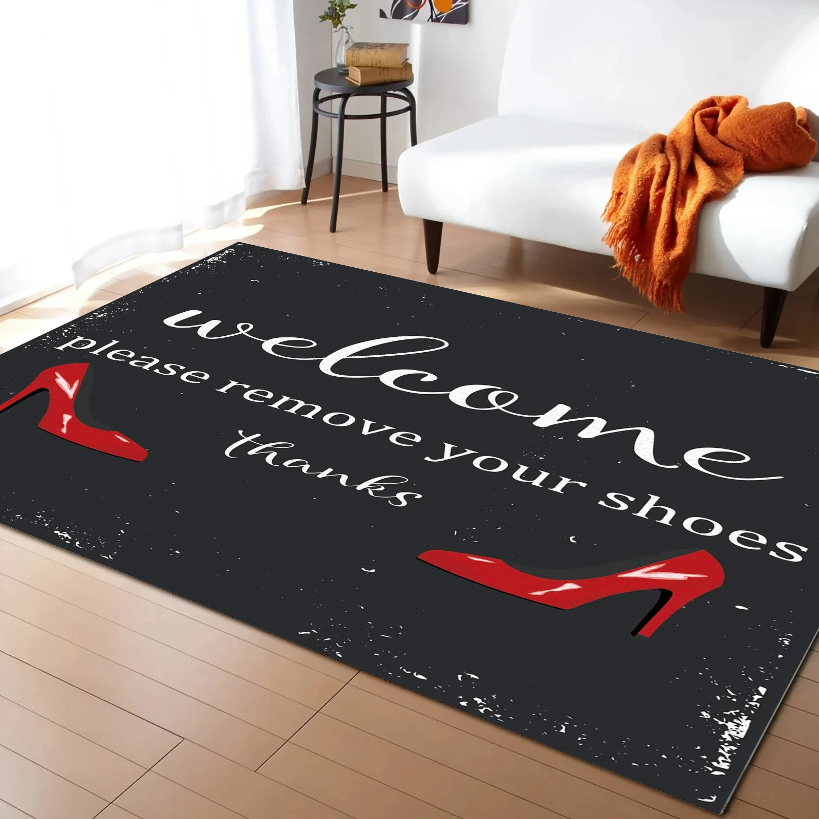 Red High Heel Print Area Rug,  - Commercial Printing Supplies avis et prix