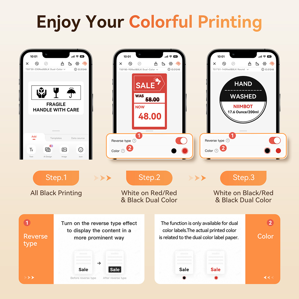 Niimbot B21 PRO Red Black Colo - Commercial Printing Network avis et prix