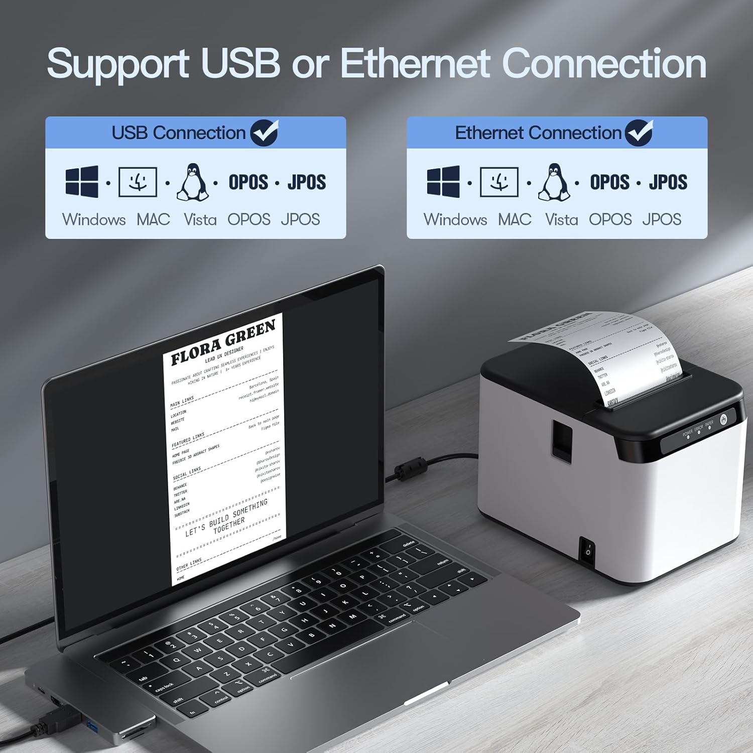 80mm Receipt Printer ESC/POS M - Commercial Printing Network avis et prix