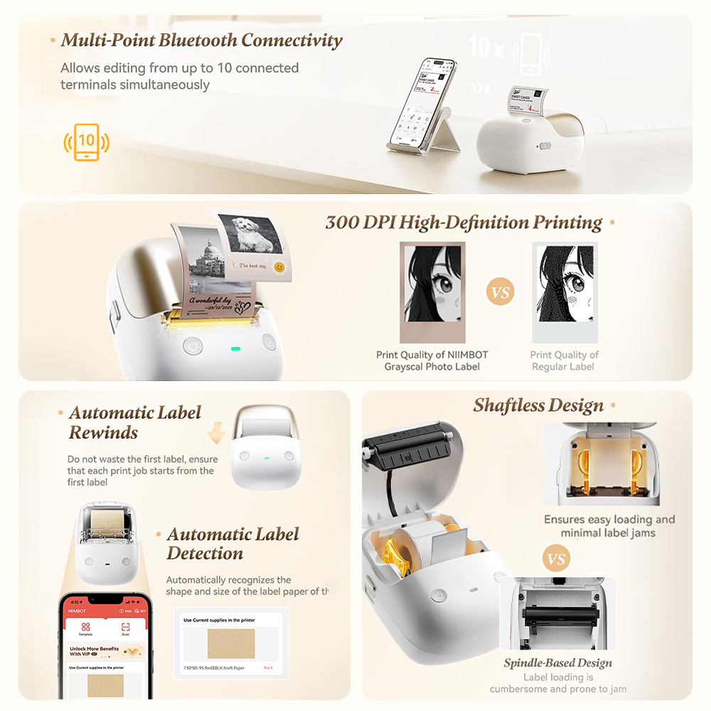 Niimbot B2Pro 300DPI Portable  - Commercial Printing Network avis et prix