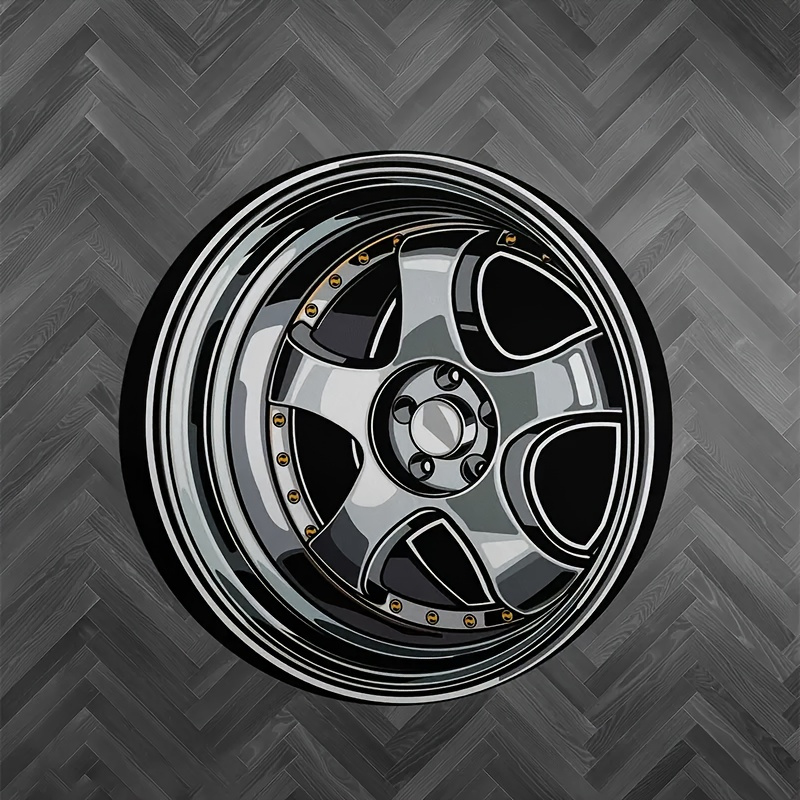 VIKAMA Car Wheel Rim Round Are - Commercial Printing Products avis et prix