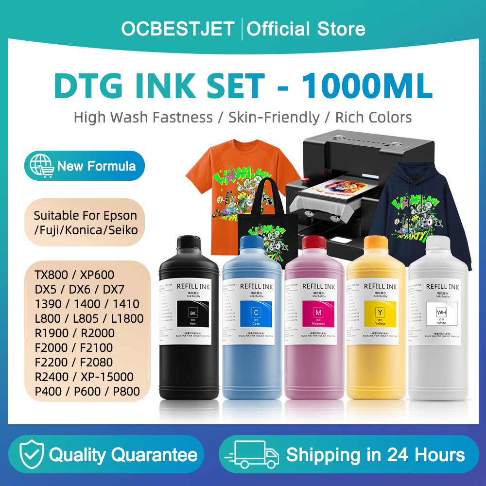 5Colors 1000ML DTG Ink Direct  - Direct To Garment Ink avis et prix
