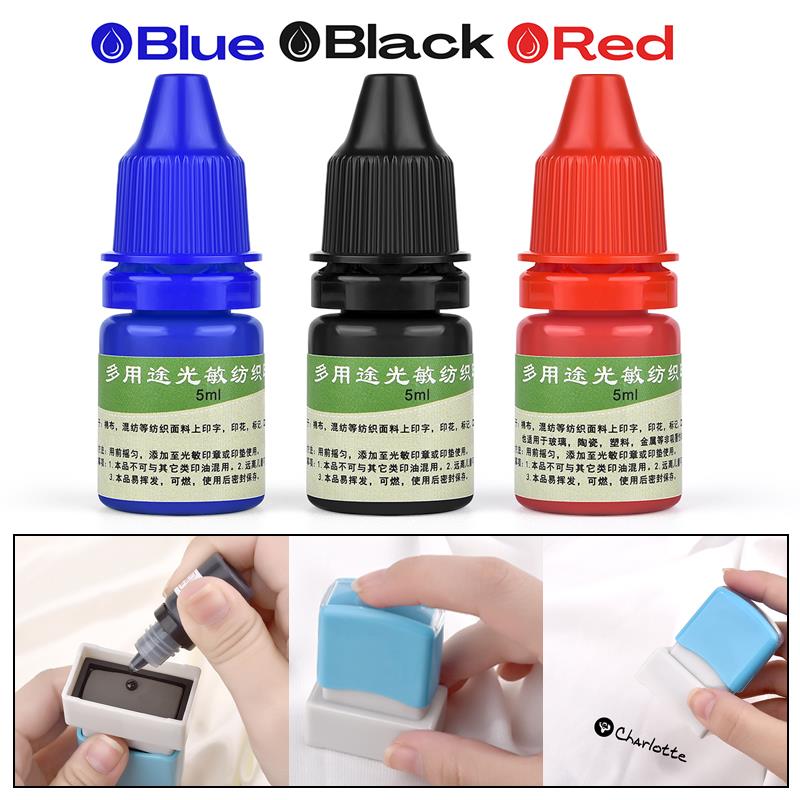 5ml Blue Red Black Ink Textile - Direct To Garment Ink avis et prix